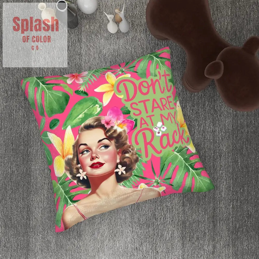 Funny Mahjong Pillow Covers Don’t Stare At My Rack Plush Throw Pillow Covers - Pillow Case