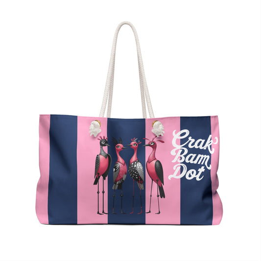 Funny Mahjong Tile Tote Bag Blue Pink Preppy Quirky Bird Queens Crak Bam Dot Mahj Lover Mahjong Gift For Her - 24’’ ×