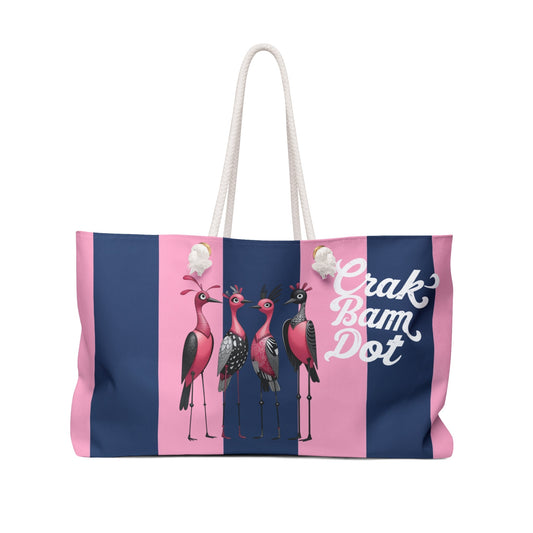 Funny Mahjong Tile Tote Bag Blue Pink Preppy Quirky Bird Queens Crak Bam Dot Mahj Lover Mahjong Gift For Her - 24’’ ×