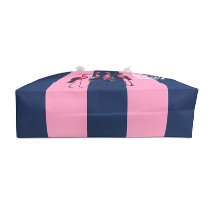Funny Mahjong Tile Tote Bag Blue Pink Preppy Quirky Bird Queens Crak Bam Dot Mahj Lover Mahjong Gift For Her - 24’’ ×