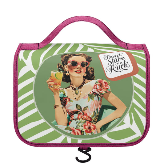 Funny Mahjong Tote Don’t Stare At My Rack Toiletry Cosmetic Travel Bag