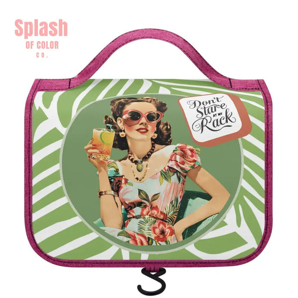Funny Mahjong Tote Don’t Stare At My Rack Toiletry Cosmetic Travel Bag