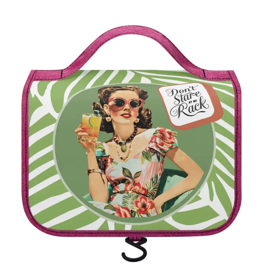 Funny Mahjong Tote Don’t Stare At My Rack Toiletry Cosmetic Travel Bag