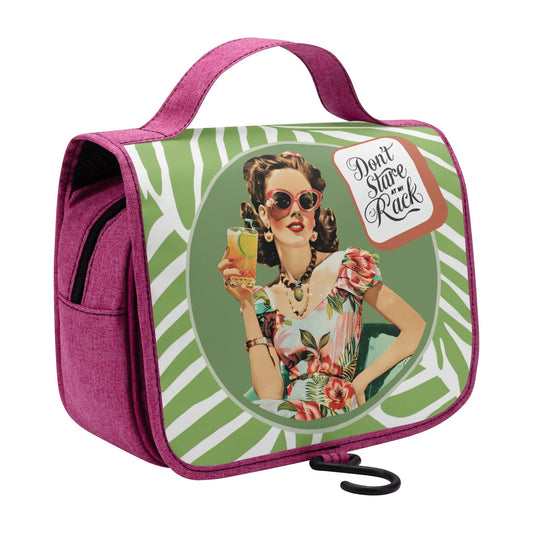 Funny Mahjong Tote Don’t Stare At My Rack Toiletry Cosmetic Travel Bag