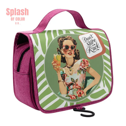 Funny Mahjong Tote Don’t Stare At My Rack Toiletry Cosmetic Travel Bag