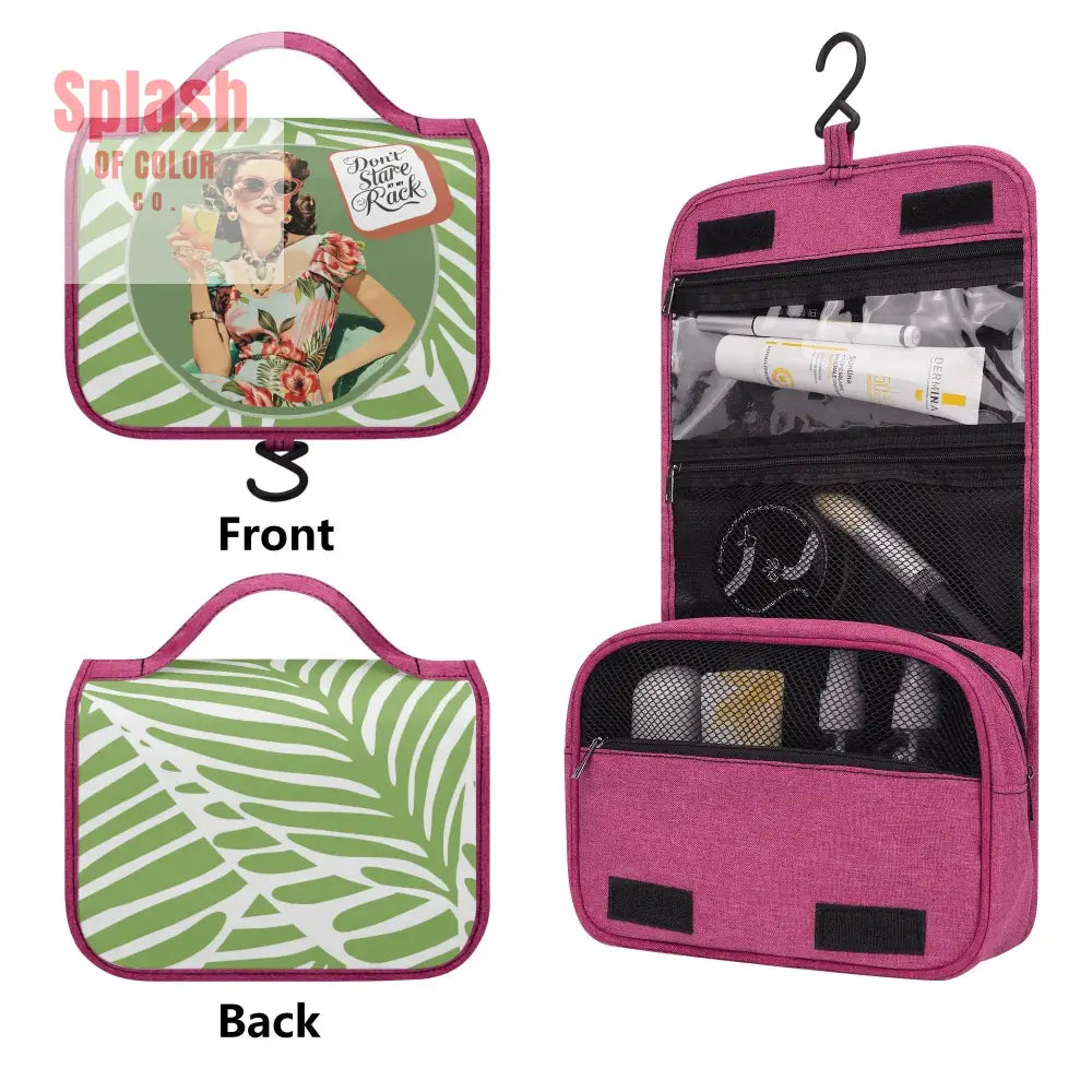 Funny Mahjong Tote Don’t Stare At My Rack Toiletry Cosmetic Travel Bag