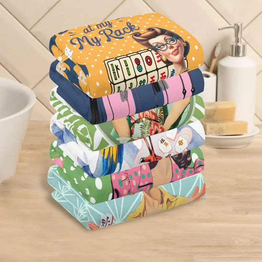 Funny Mahjongg Gift Towels Quirky Mahj Hostess Gift