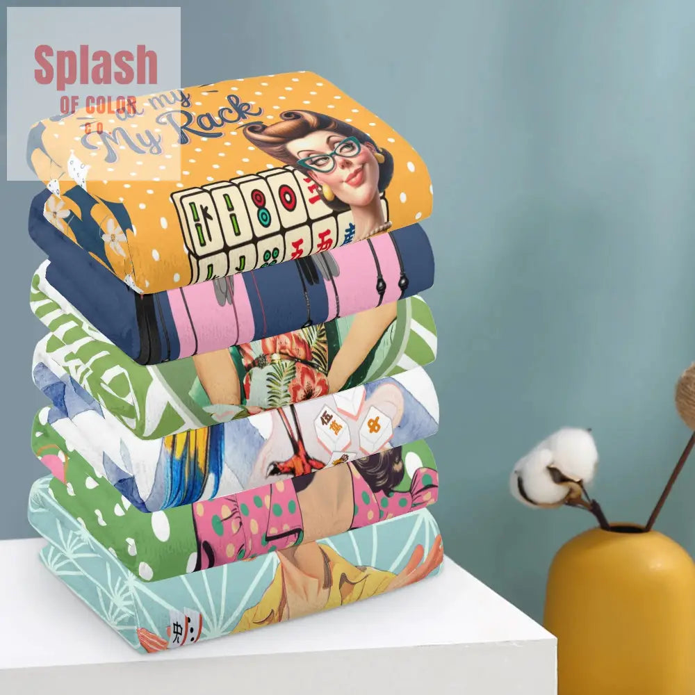 Funny Mahjongg Gift Towels Quirky Mahj Hostess Gift