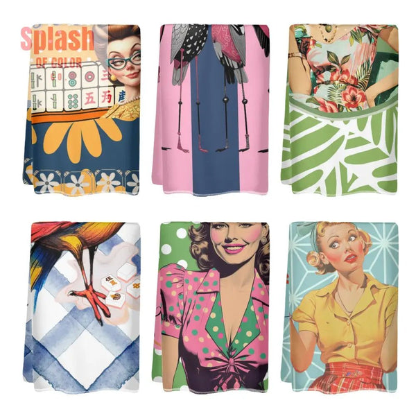 Funny Mahjongg Gift Towels Quirky Mahj Hostess Gift