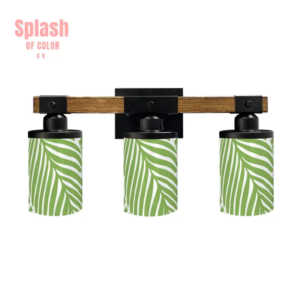 Garden Green Floral Asian Zen Tranquil Pretty Vanity Light Fixture One Size Wall Lighting