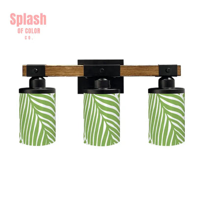 Garden Green Floral Asian Zen Tranquil Pretty Vanity Light Fixture One Size Wall Lighting