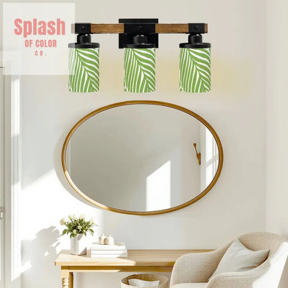 Garden Green Floral Asian Zen Tranquil Pretty Vanity Light Fixture One Size Wall Lighting