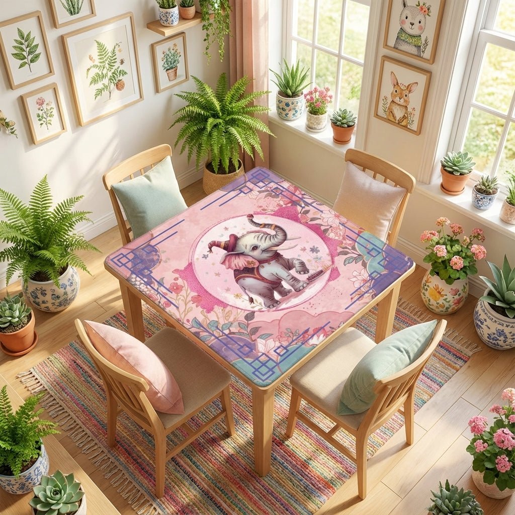 Tilley Tusk Magical Asian Garden Elephant Mahjong Mat - Splash of Color Co.