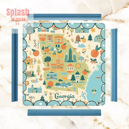 Georgia On My Mind Splash Of Whimsy Mahjong Mat - Daily Accessories