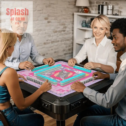 Girly Pop Pink Lavender Glam Gal Mahjong Mat - Daily Accessories