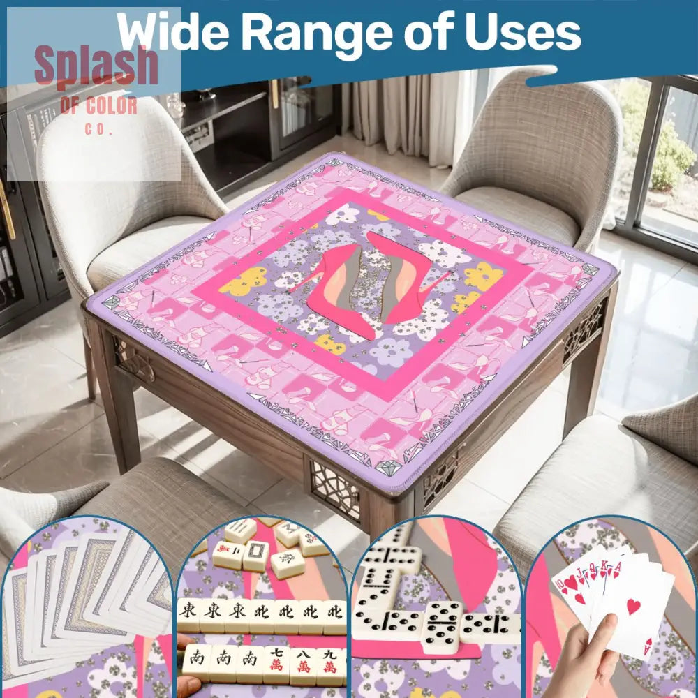 Girly Pop Pink Lavender Glam Gal Mahjong Mat - Daily Accessories