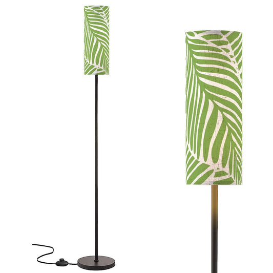 Green Leaf Floral Green Zen Garden Corner Reading Nook Floor Lamp - One Size - Floor Lamps