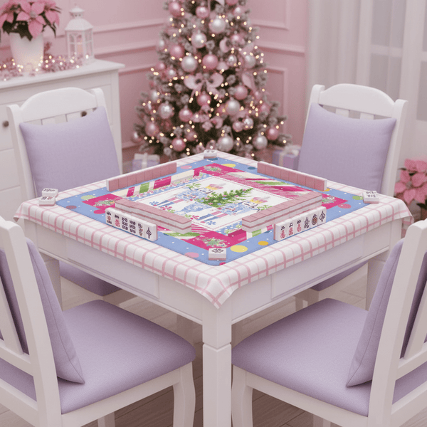Chinoiserie Christmas Mahjong Mat Candy Man Nutcrackers - Splash of Color Co.