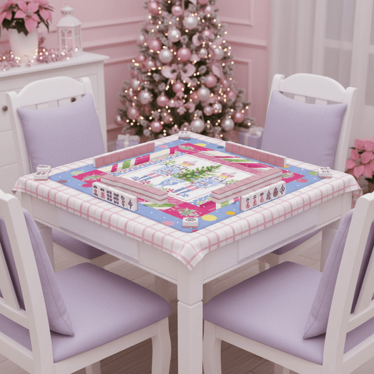 Chinoiserie Christmas Mahjong Mat Candy Man Nutcrackers - Splash of Color Co.