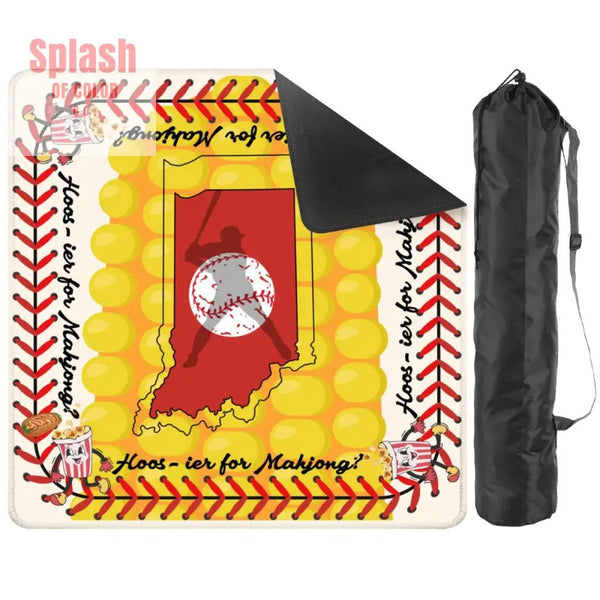 Hoosier State Of Indiana State Pride Whimsical Funny Mahjong Mat - Splash of Color co.