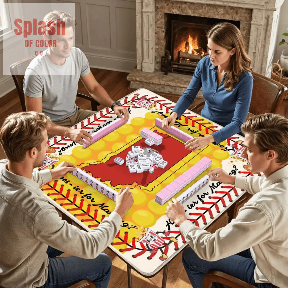 Hoosier State Of Indiana State Pride Whimsical Funny Mahjong Mat - Daily Accessories