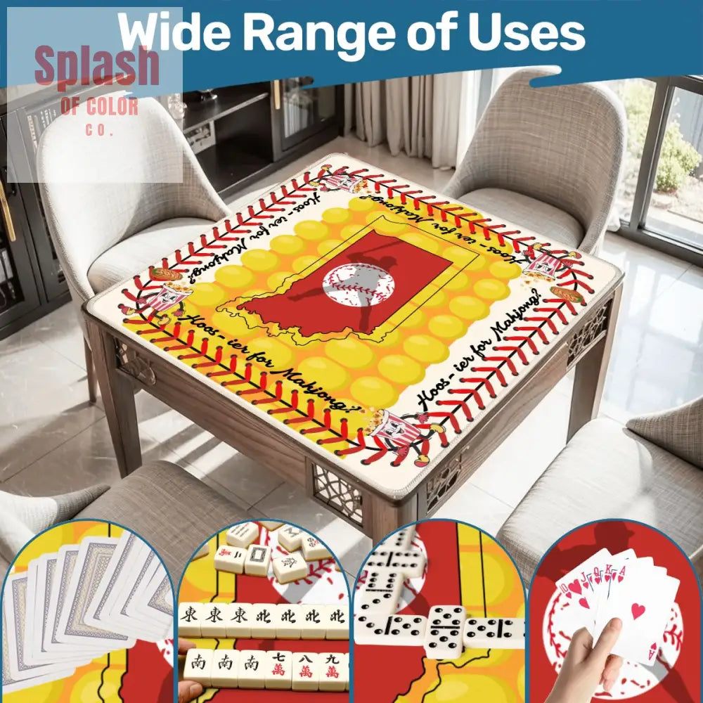 Hoosier State Of Indiana State Pride Whimsical Funny Mahjong Mat - Daily Accessories