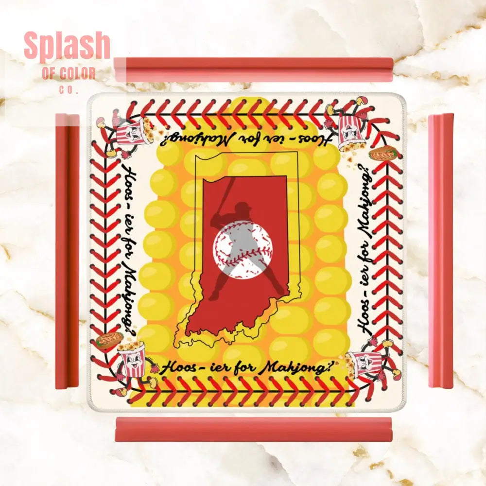 Hoosier State Of Indiana State Pride Whimsical Funny Mahjong Mat - Daily Accessories