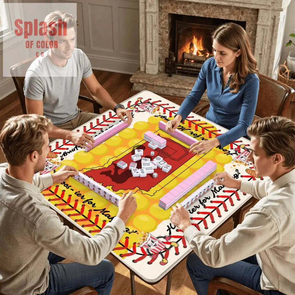 Hoosier State Pride Funny Whimsical Indiana Mahjong Game Mat - Daily Accessories
