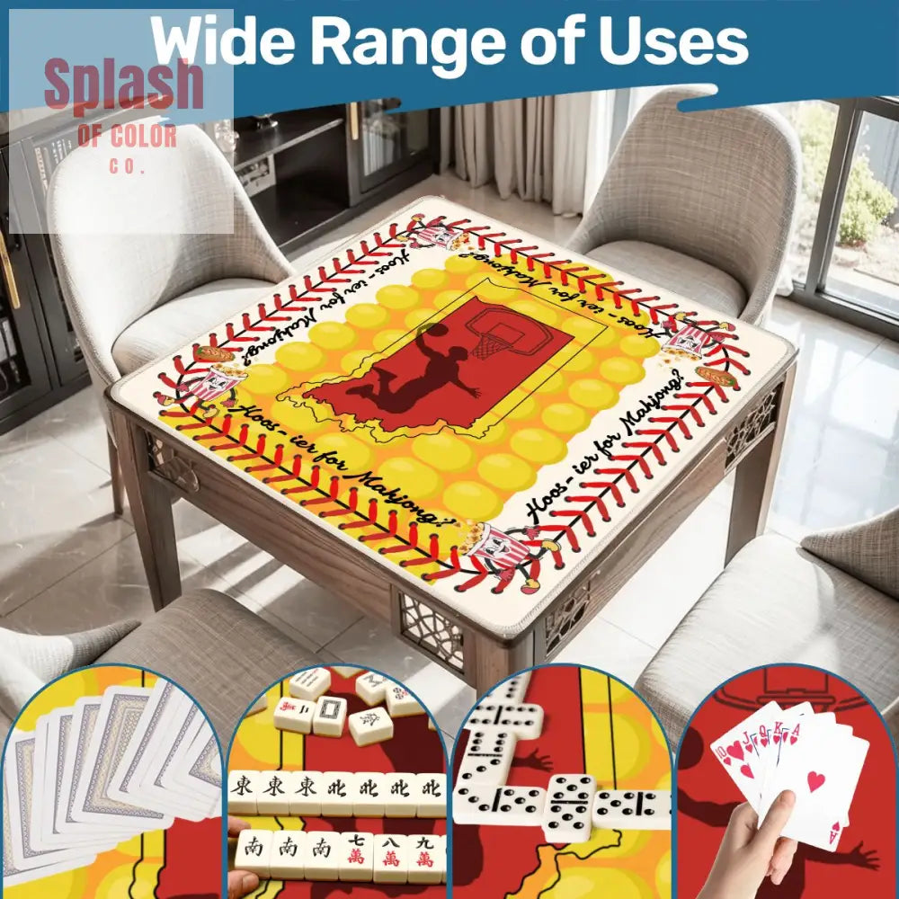 Hoosier State Pride Funny Whimsical Indiana Mahjong Game Mat - Daily Accessories