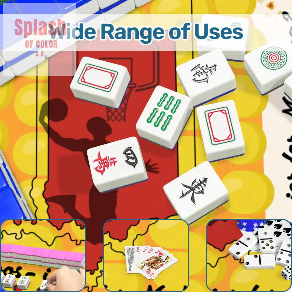 Hoosier State Pride Funny Whimsical Indiana Mahjong Game Mat - Daily Accessories