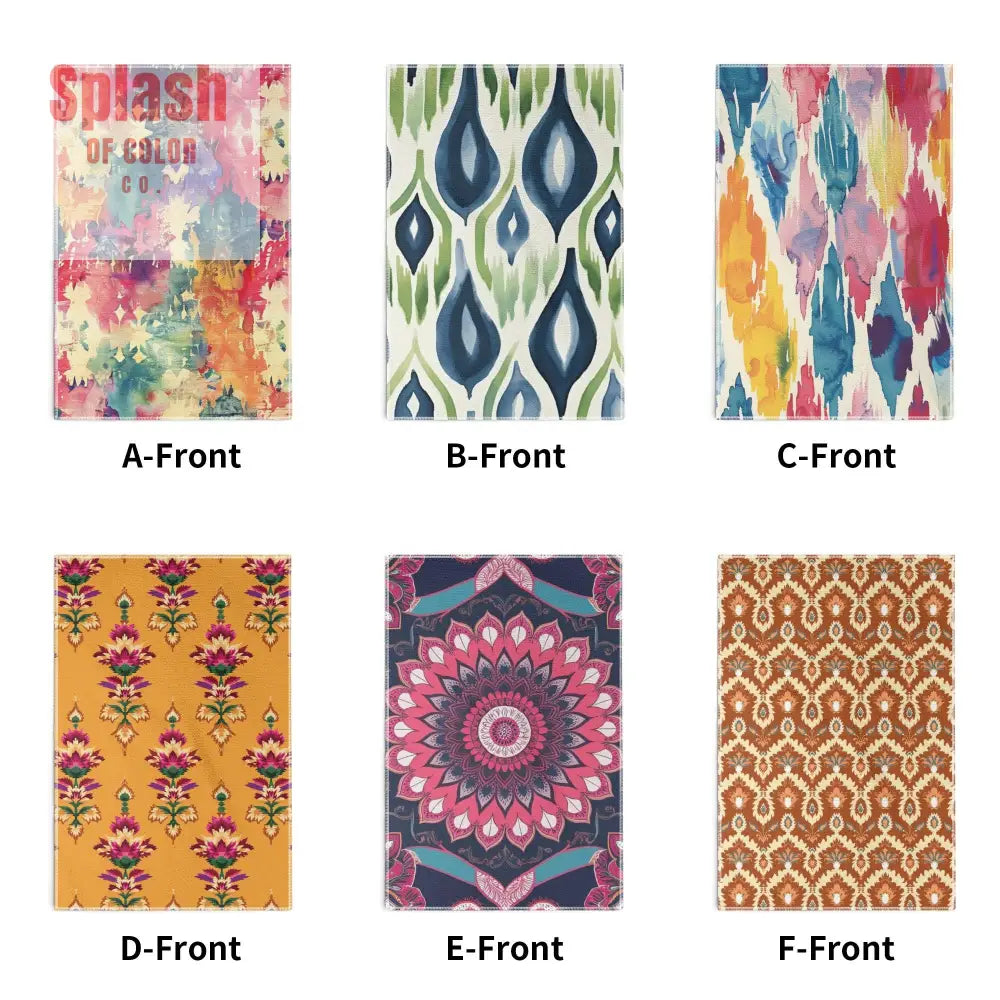 Ikat Boho Hand Towels Watercolor Designed Boho Bath Or Kitchen Hand Towels for Kitchen Or Bath