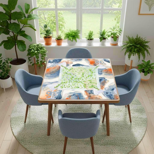 Tinis And Oysters Watercolor Mahjong Mat - Splash of Color Co.