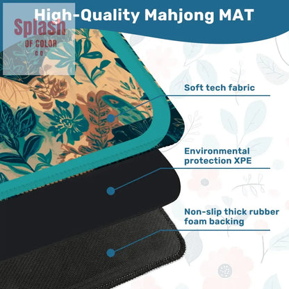 In My Mind I’m Going To Carolina North Carolina Whimsical Watercolor Blue Teal Mahjong Mat - Daily Accessories