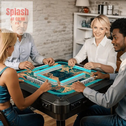 In My Mind I’m Going To Carolina North Carolina Whimsical Watercolor Blue Teal Mahjong Mat - Daily Accessories