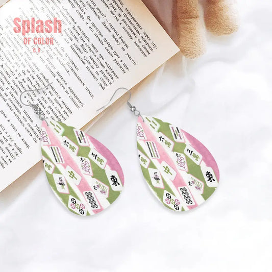 Leather Teardrop Earrings One Size Wear Accessories