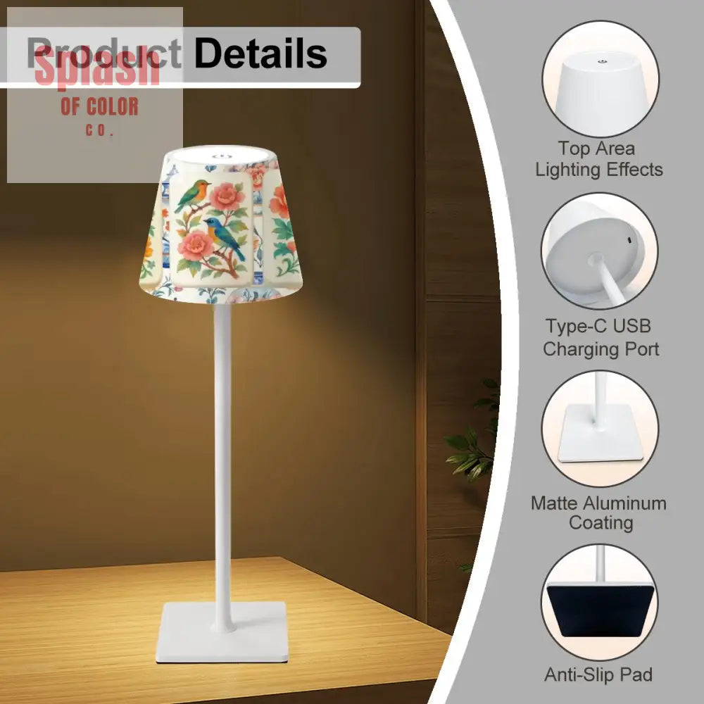 LED Cordless Table Lamp - 4.3’’x4.3’’x14.8’’ - Desk Lamps