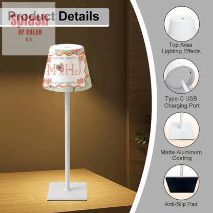 LED Cordless Table Lamp - 4.3’’x4.3’’x14.8’’ - Desk Lamps