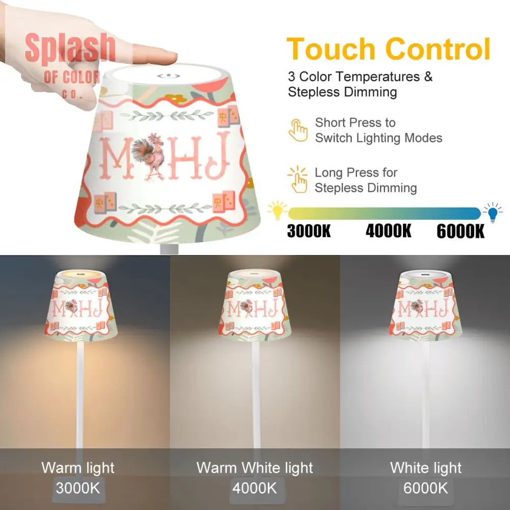 LED Cordless Table Lamp - 4.3’’x4.3’’x14.8’’ - Desk Lamps