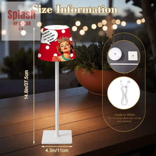 LED Cordless Table Lamp - 4.3’’x4.3’’x14.8’’ - Desk Lamps