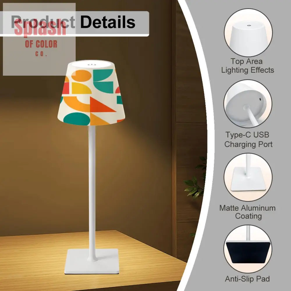 LED Cordless Table Lamp - 4.3’’x4.3’’x14.8’’ - Desk Lamps
