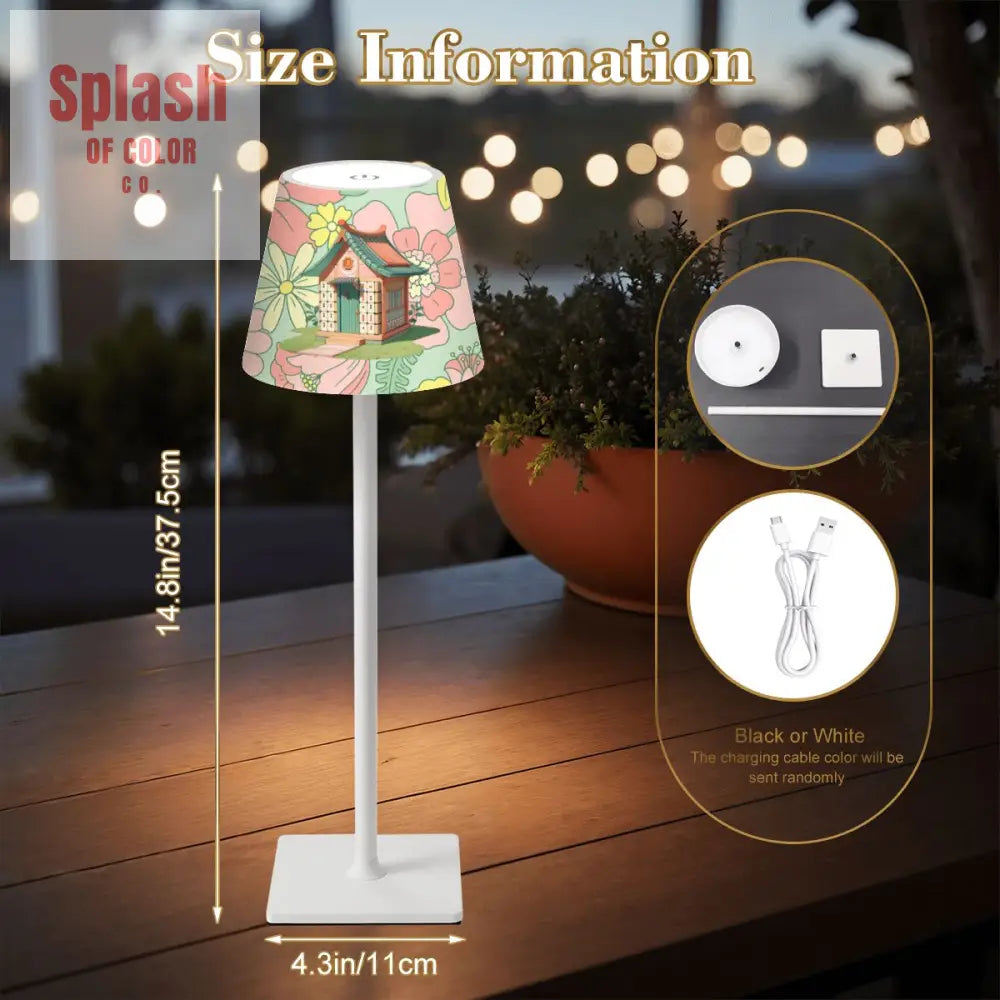 LED Cordless Table Lamp - 4.3’’x4.3’’x14.8’’ - Desk Lamps