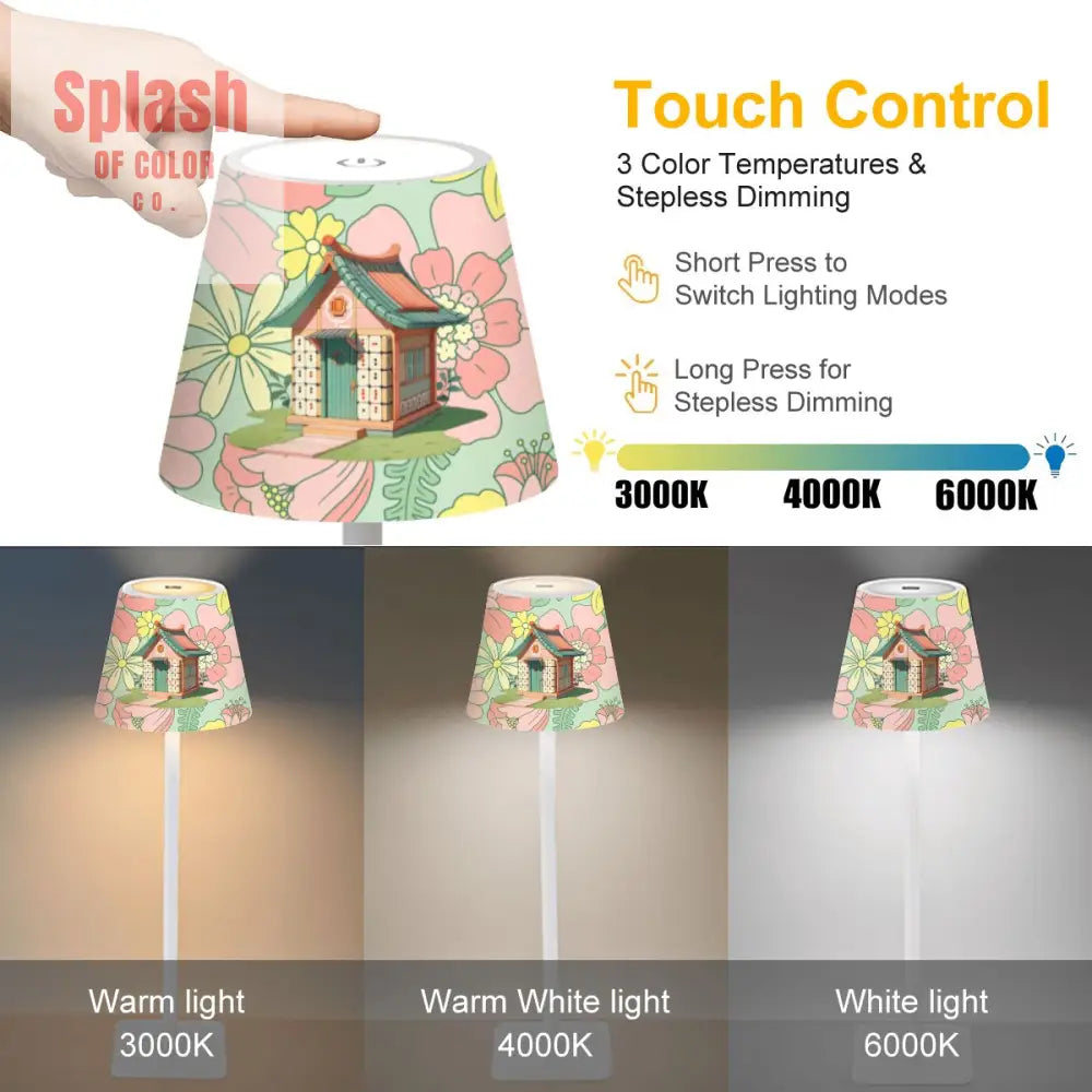 LED Cordless Table Lamp - 4.3’’x4.3’’x14.8’’ - Desk Lamps