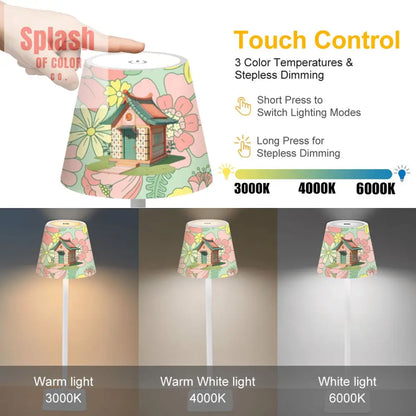 LED Cordless Table Lamp - 4.3’’x4.3’’x14.8’’ - Desk Lamps