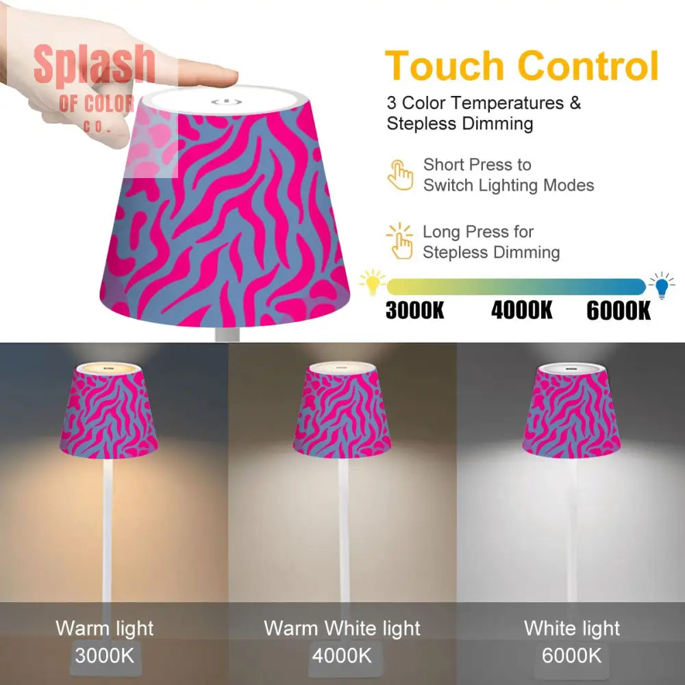 LED Cordless Table Lamp - 4.3’’x4.3’’x14.8’’ - Desk Lamps