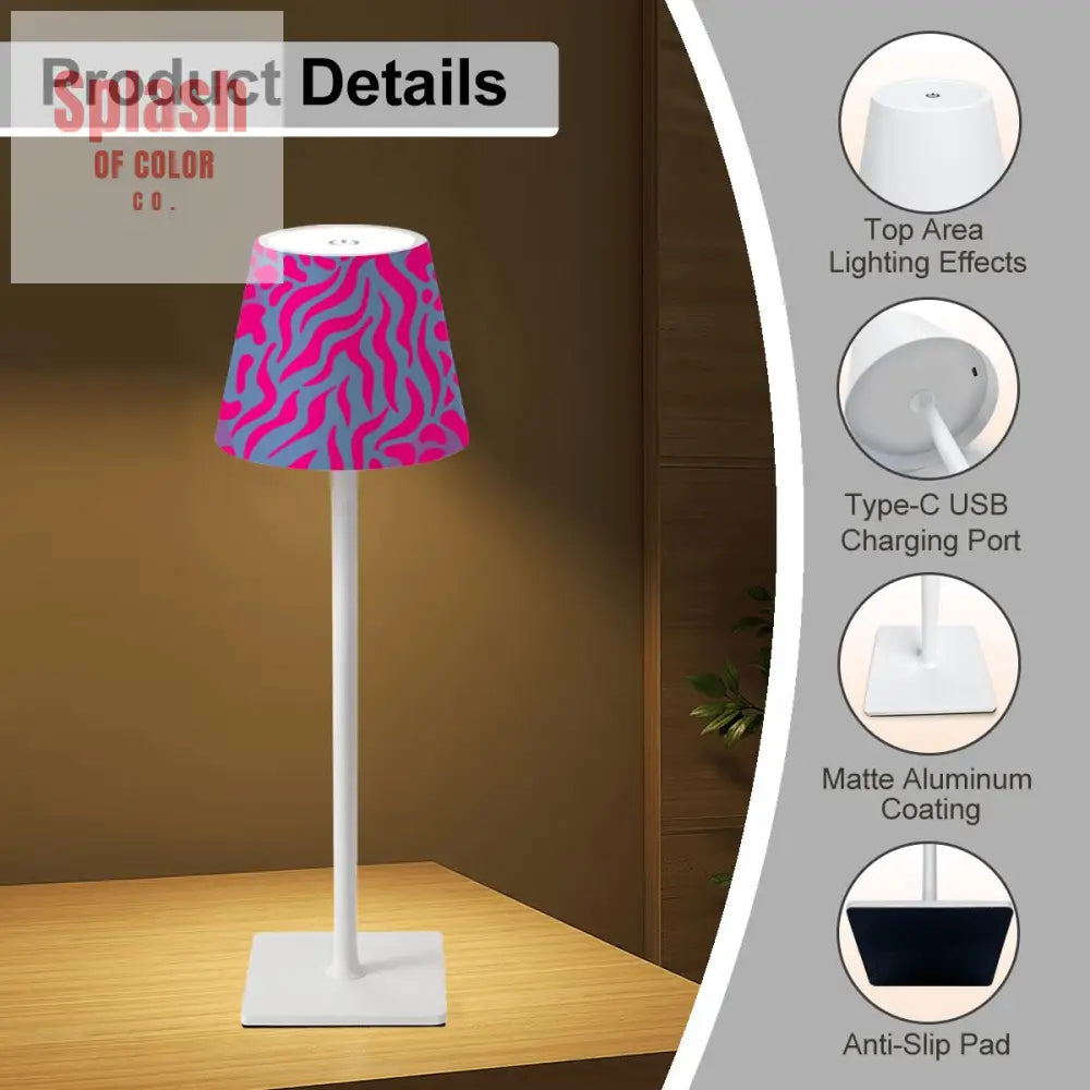LED Cordless Table Lamp - 4.3’’x4.3’’x14.8’’ - Desk Lamps