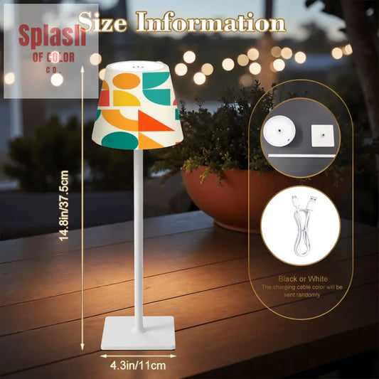 LED Cordless Table Lamp - 4.3’’x4.3’’x14.8’’ - Desk Lamps