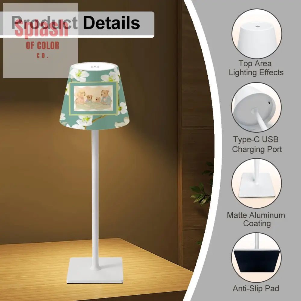 LED Cordless Table Lamp - 4.3’’x4.3’’x14.8’’ - Desk Lamps