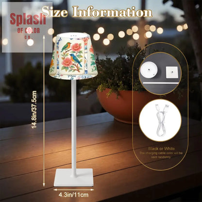 LED Cordless Table Lamp - 4.3’’x4.3’’x14.8’’ - Desk Lamps