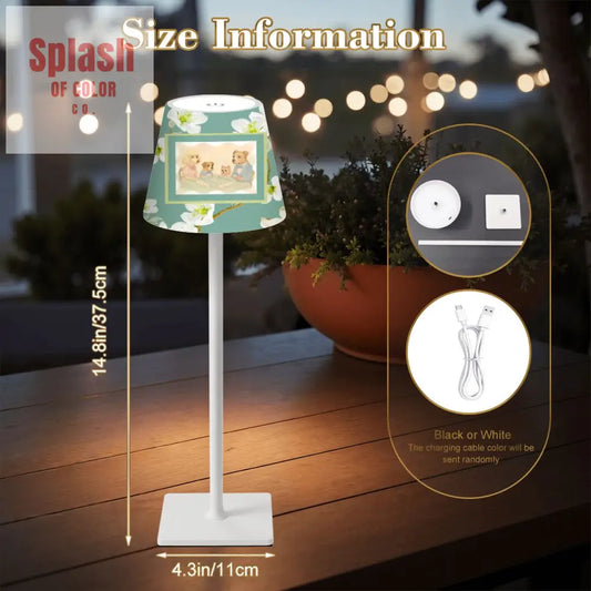 LED Cordless Table Lamp - 4.3’’x4.3’’x14.8’’ - Desk Lamps