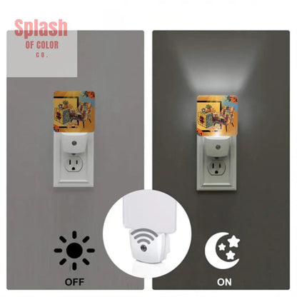 Mahjong Designed Asian Inspired LED Night Light Set of 2 - Splash of Color co.